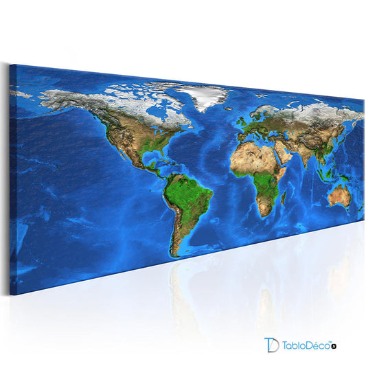 Acheter un Tableau Carte Du Monde Panoramique - TabloDéco.fr