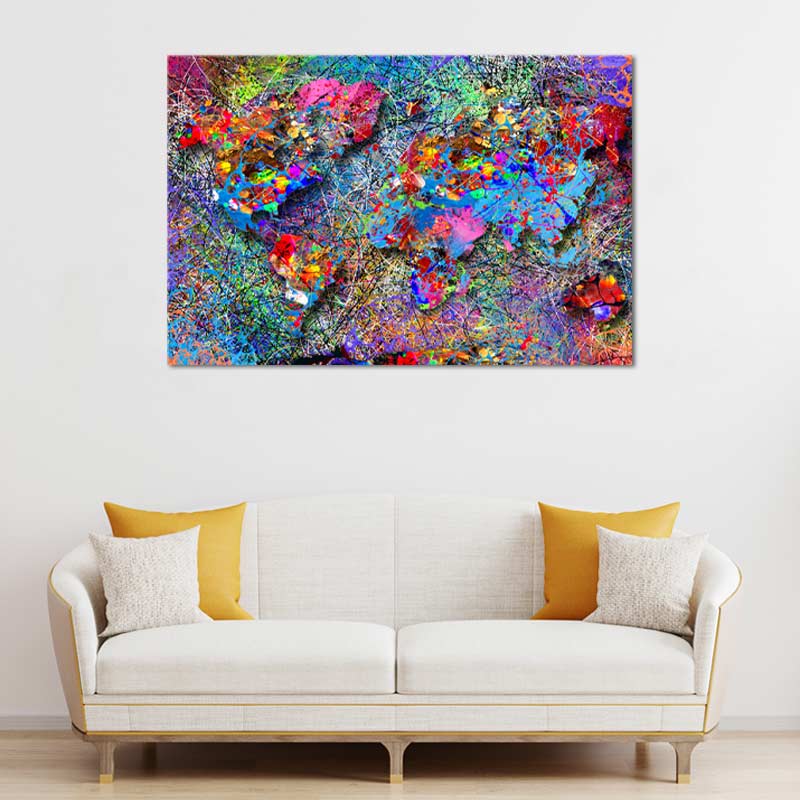 Tableau Mappemonde Originale - TabloDéco.fr
