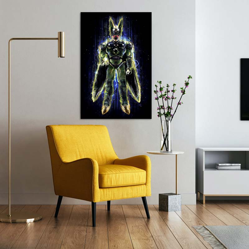 Tableau sur toile imprimée de Cell Forme Parfaite - Dragon Ball Z