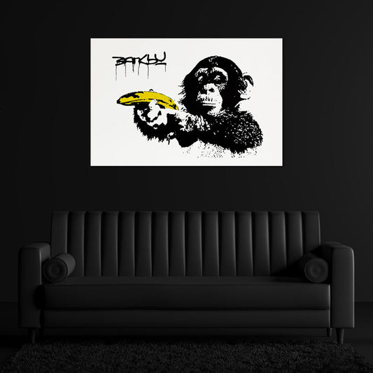 Tableau Chimpanzé Banksy