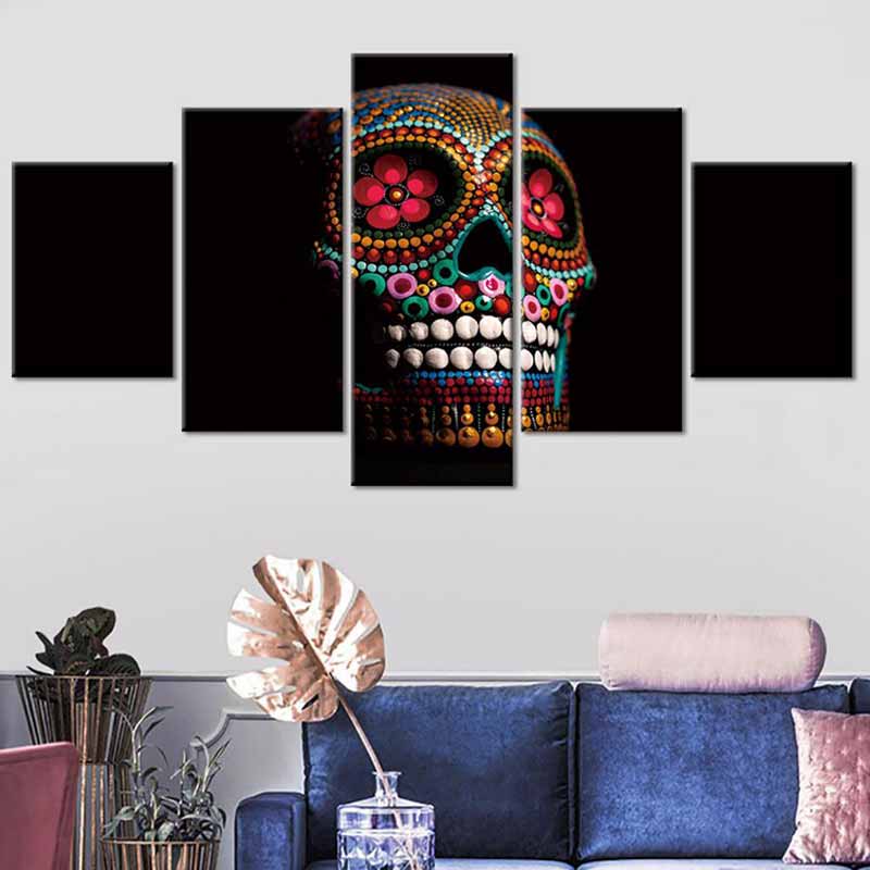 Tableau Décoratif Crâne Mexicain