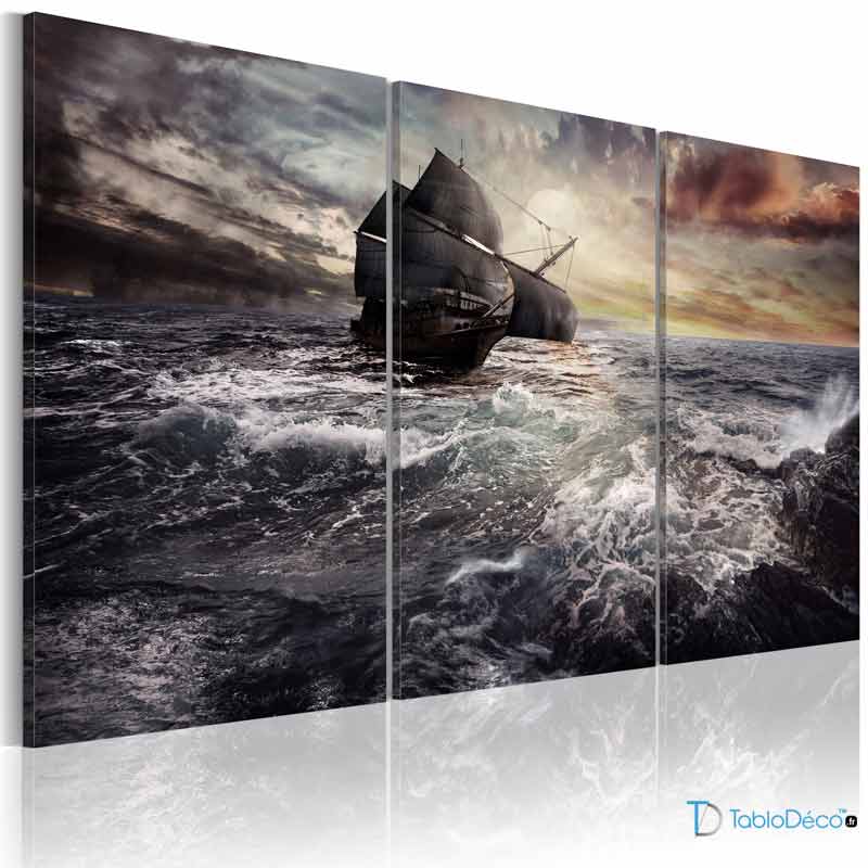 Tableau Bateau dans la Tempête