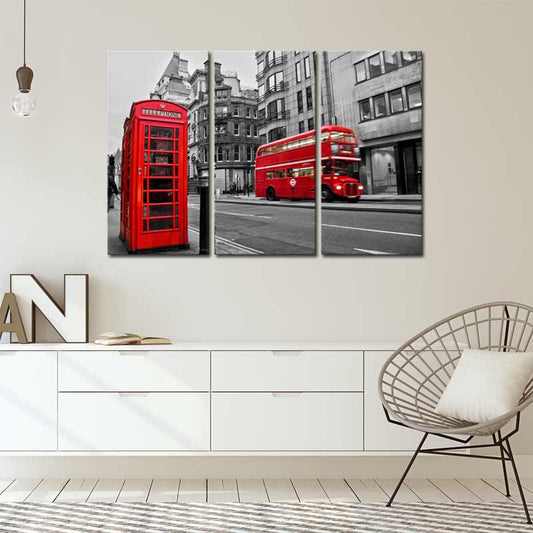 Tableau de Londres sur trois panneaux - TabloDéco.fr