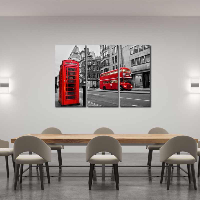 Tableau de décoration de Londres en 3 parties - TabloDéco.fr