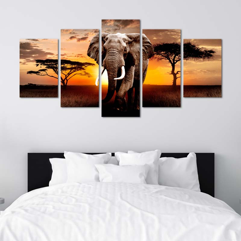 Toile imprimée déco Éléphant