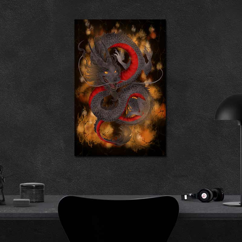 Tableau déco Dragon Japonais