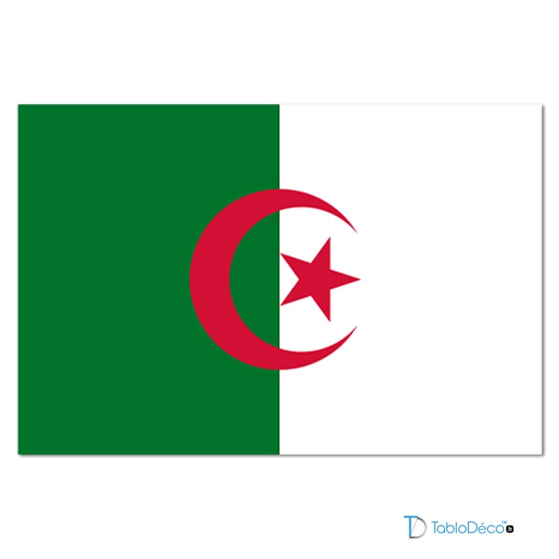 Tableau Drapeau de l'Algérie - TabloDéco.fr