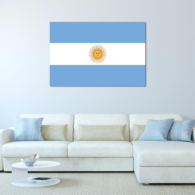 Drapeau Argentin sur toile imprimée - TabloDéco.fr