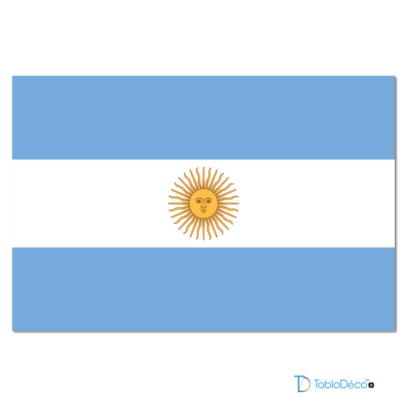 Acheter un Tableau Drapeau de l'Argentine - TabloDéco.fr