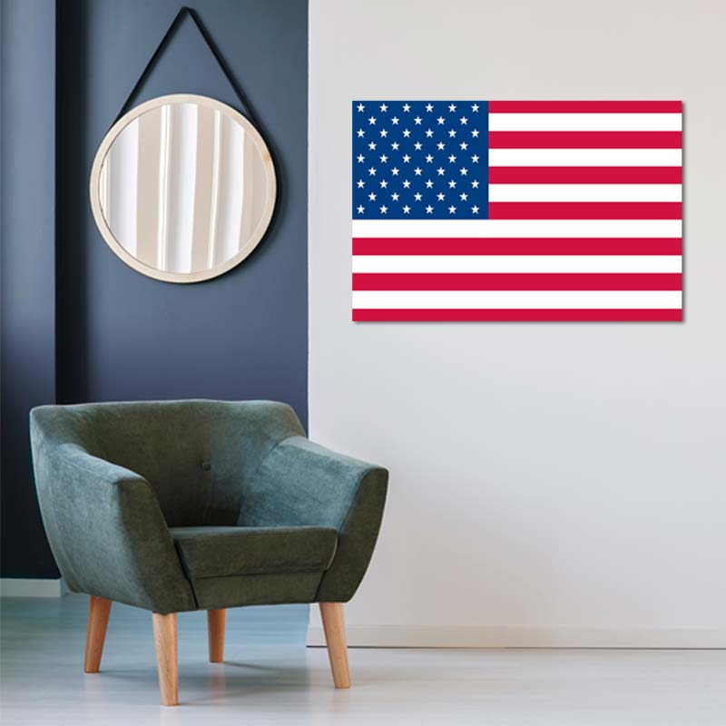 Drapeau Américain sur toile imprimée - TabloDéco.fr