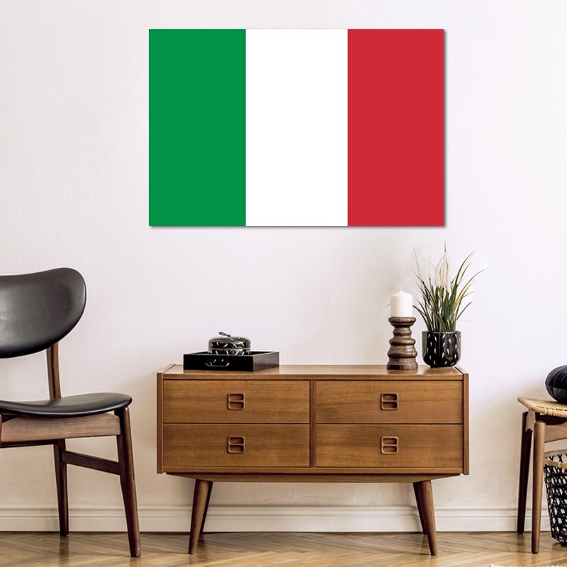 Tableau de décoration du Drapeau Italien - TabloDéco.fr