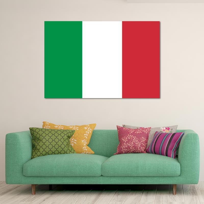 Toile décorative Drapeau de l'Italie - TabloDéco.fr