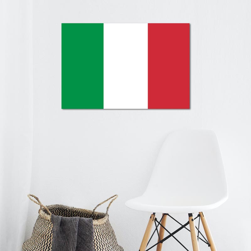 Drapeau de l'Italie sur toile imprimée - TabloDéco.fr