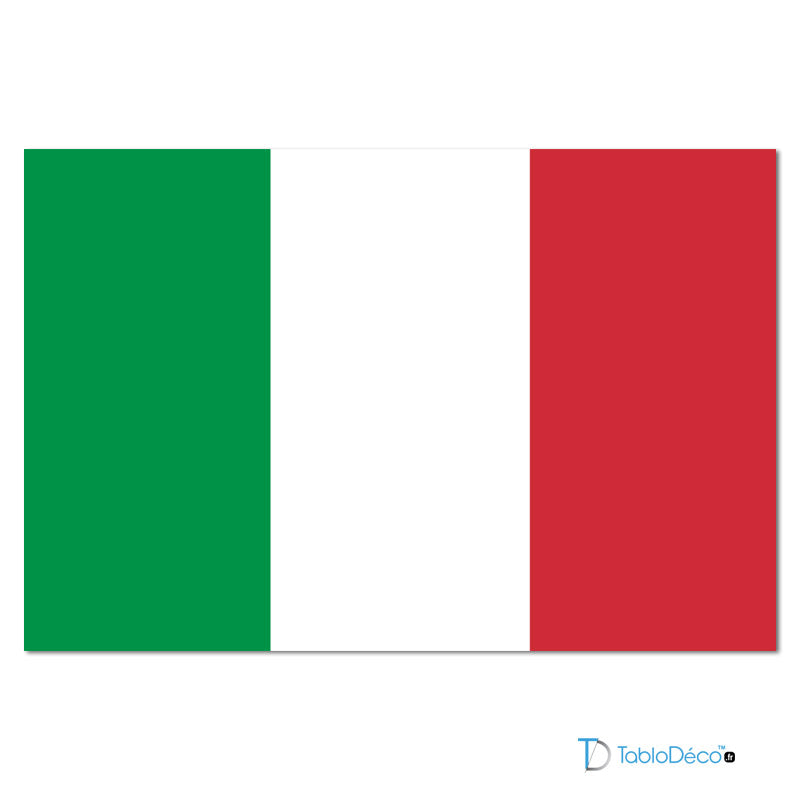 Tableau Drapeau de l'Italie - TabloDéco.fr
