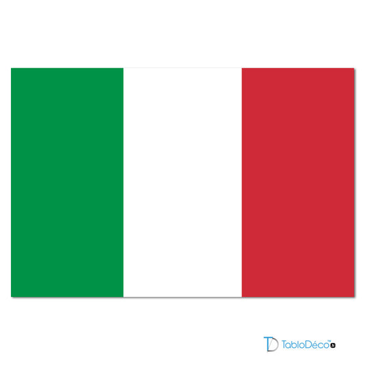 Tableau Drapeau de l'Italie - TabloDéco.fr
