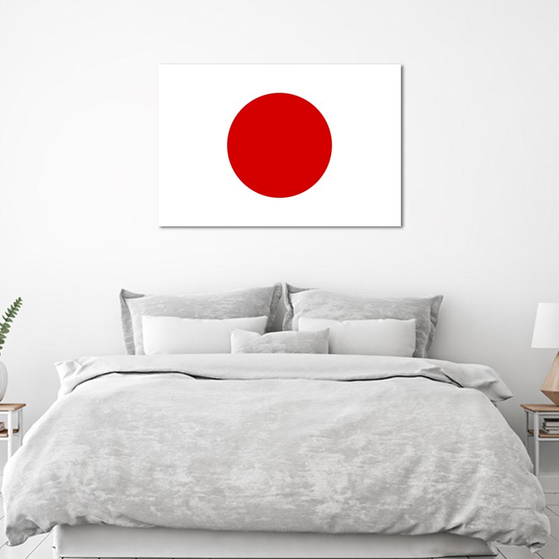 Toile décorative du Drapeau Japonais - TabloDéco.fr