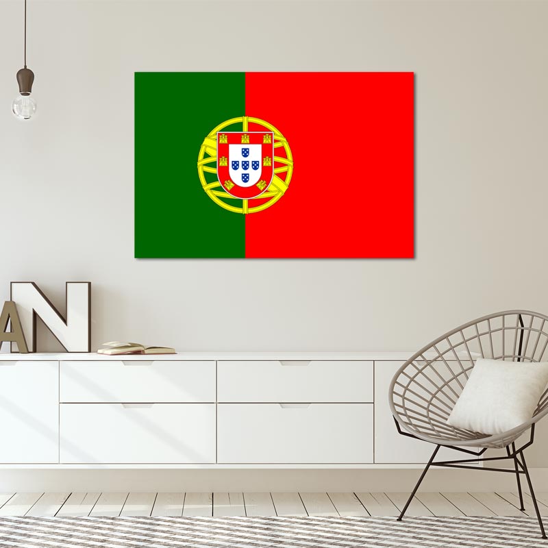 Tableau de décoration avec le Drapeau du Portugal - TabloDéco.fr