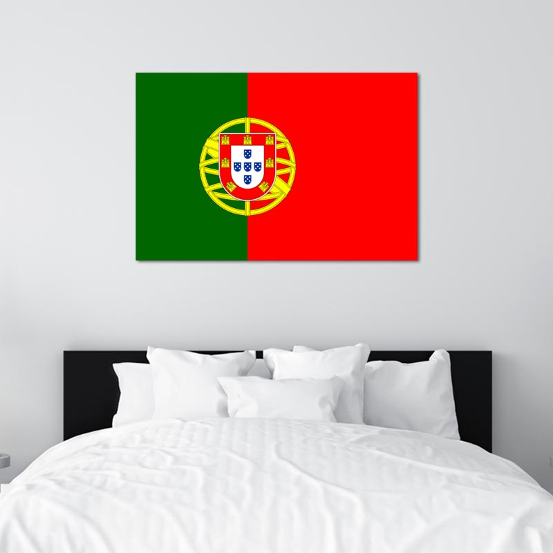 Toile décorative du Drapeau Portugais - TabloDéco.fr