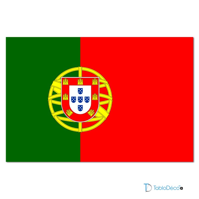Tableau Drapeau du Portugal - TabloDéco.fr