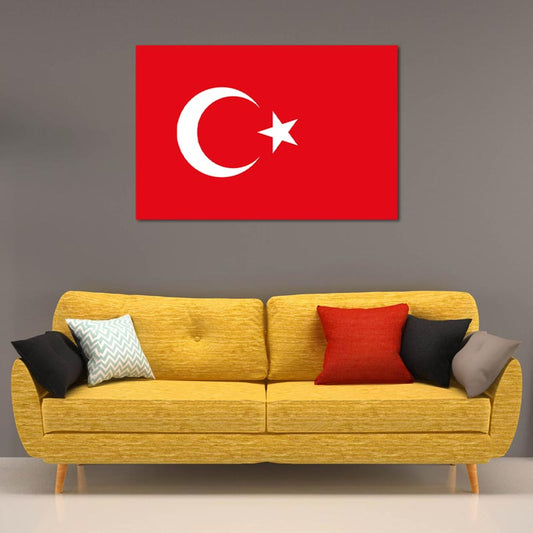 Tableau de décoration du Drapeau Turc - TabloDéco.fr