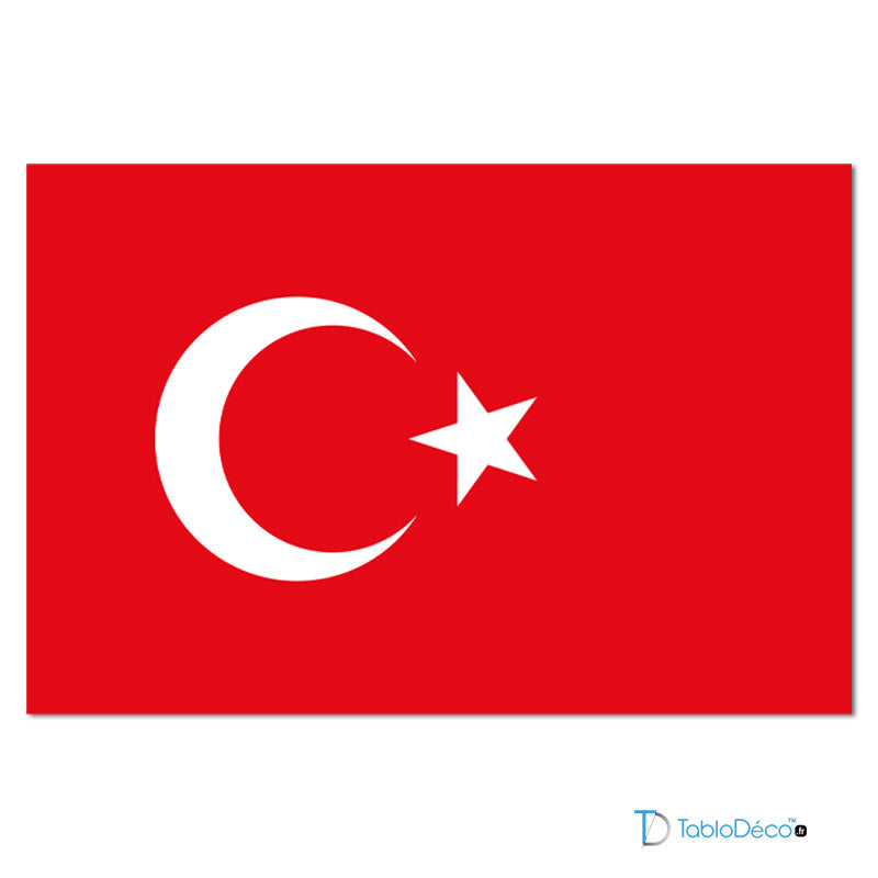 Tableau Drapeau de la Turquie - TabloDéco.fr