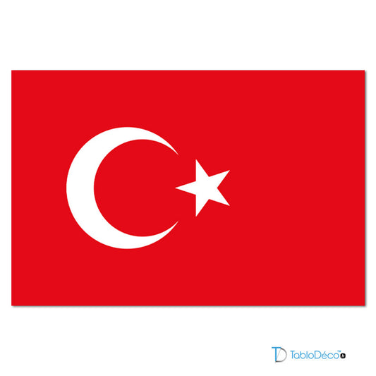 Tableau Drapeau de la Turquie - TabloDéco.fr