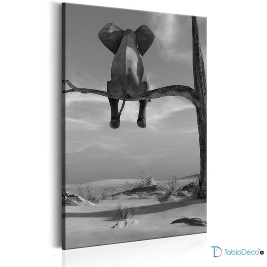 Acheter un Tableau Éléphant sur une Branche