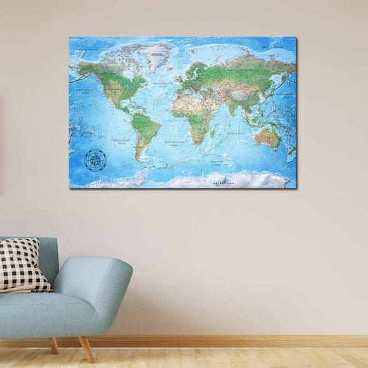 Tableau en liège - Carte du Monde Classique