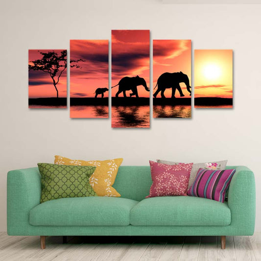 Tableau Famille Éléphant