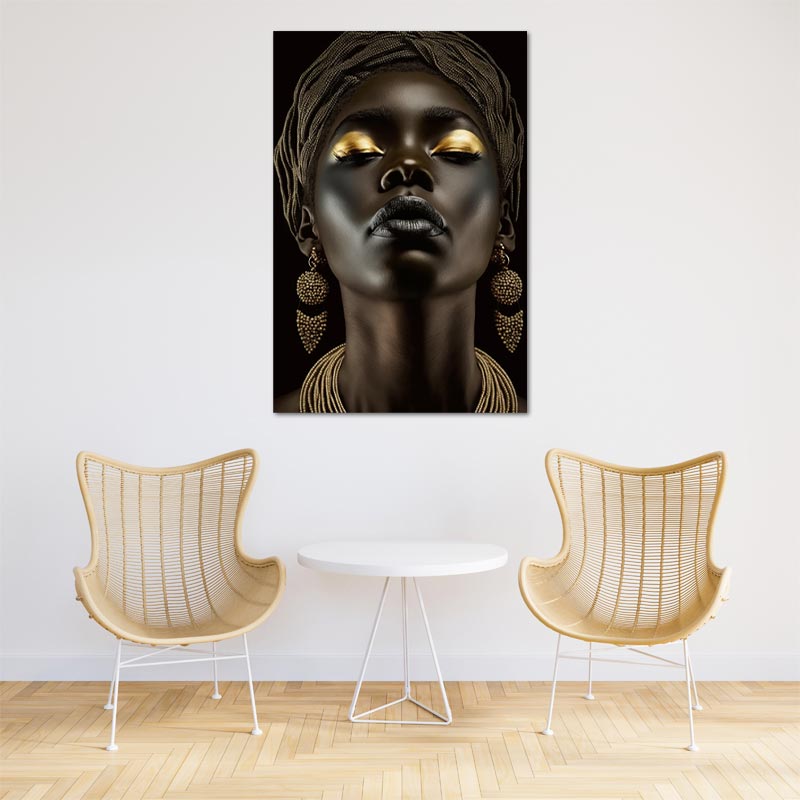 Tableau de décoration sur toile d'une belle Femme Africaine Moderne - TabloDéco.fr