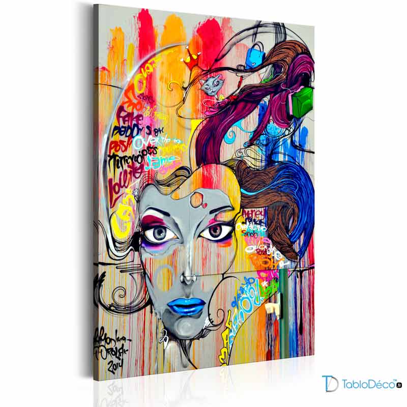 Acheter un Tableau Femme Graffiti Street Art