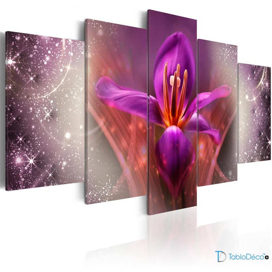 Tableau Fleur Mauve