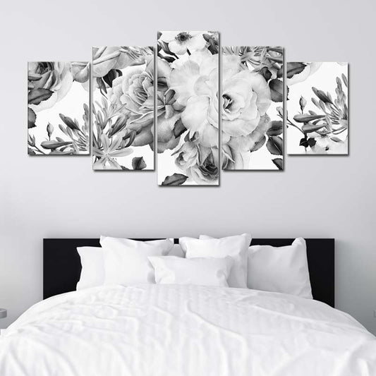 Acheter un Tableau Fleur Noir et Blanc