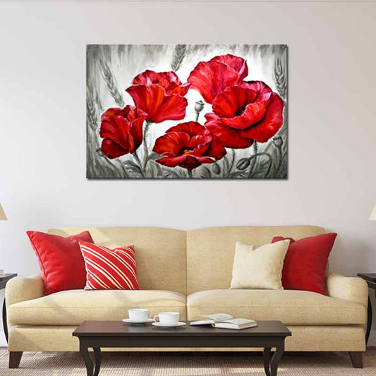 Tableau Fleur Pavot Rouge