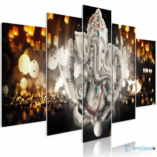 Acheter un Tableau sur toile de Ganesh en 5 panneaux