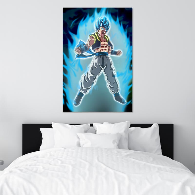 Tableau de décoration sur toile de Gogeta en Super Saiyan Blue