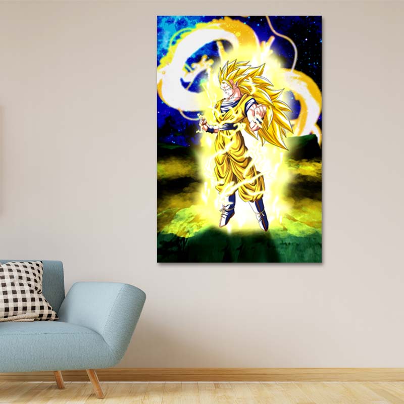 Tableau sur toile de Goku Super Saiyan 3