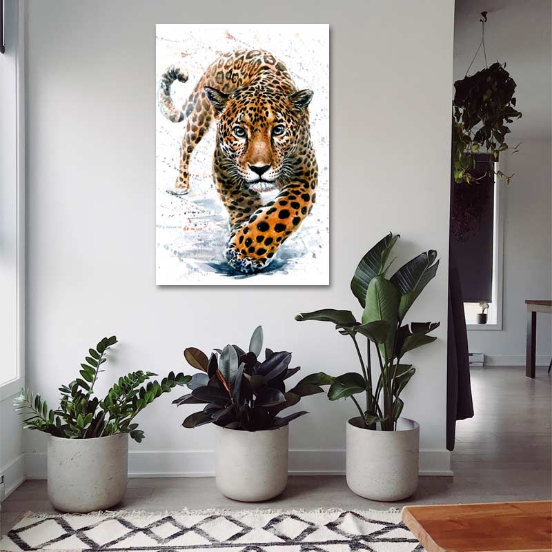Tableau sur toile d'un Jaguar