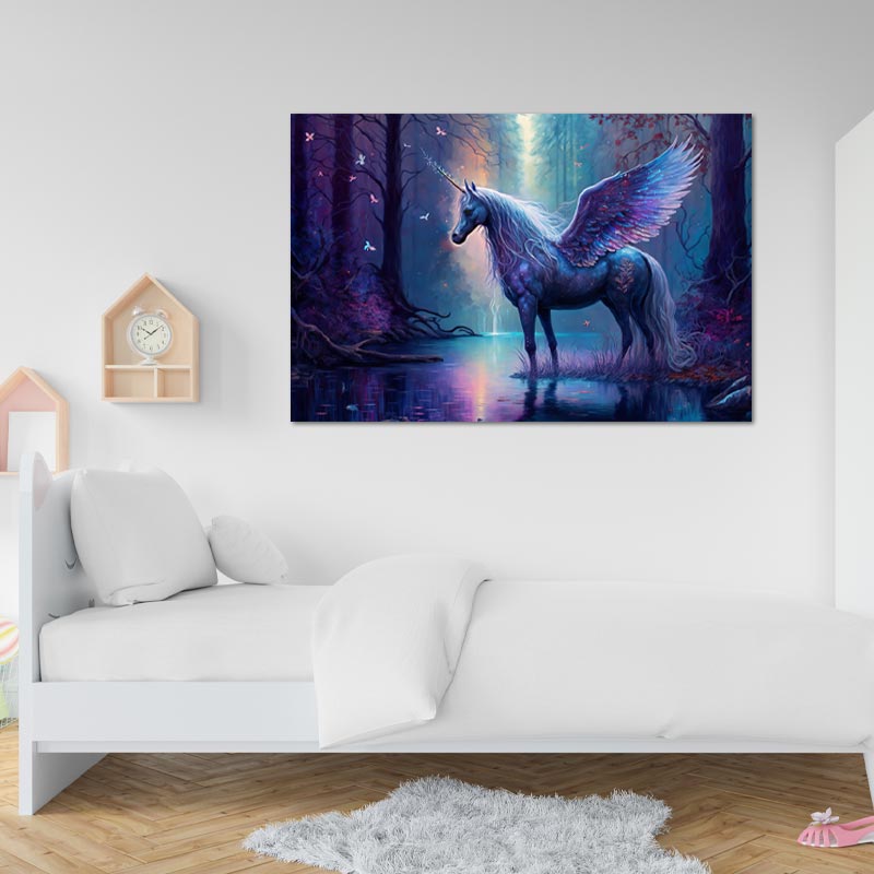 Tableau Licorne chambre fille - TabloDéco.fr