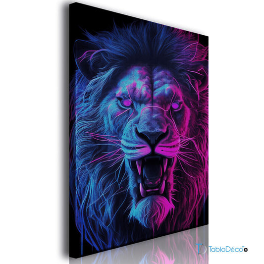 Acheter un Tableau d'un Lion en 3 dimensions - TabloDéco.fr