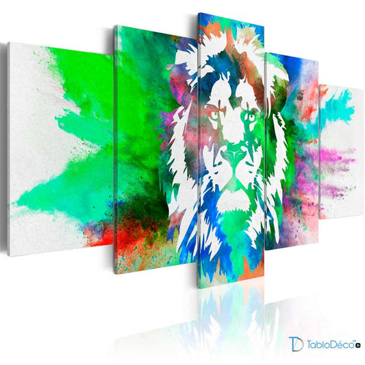 Acheter un Tableau Lion 5 pièces - TabloDéco.fr