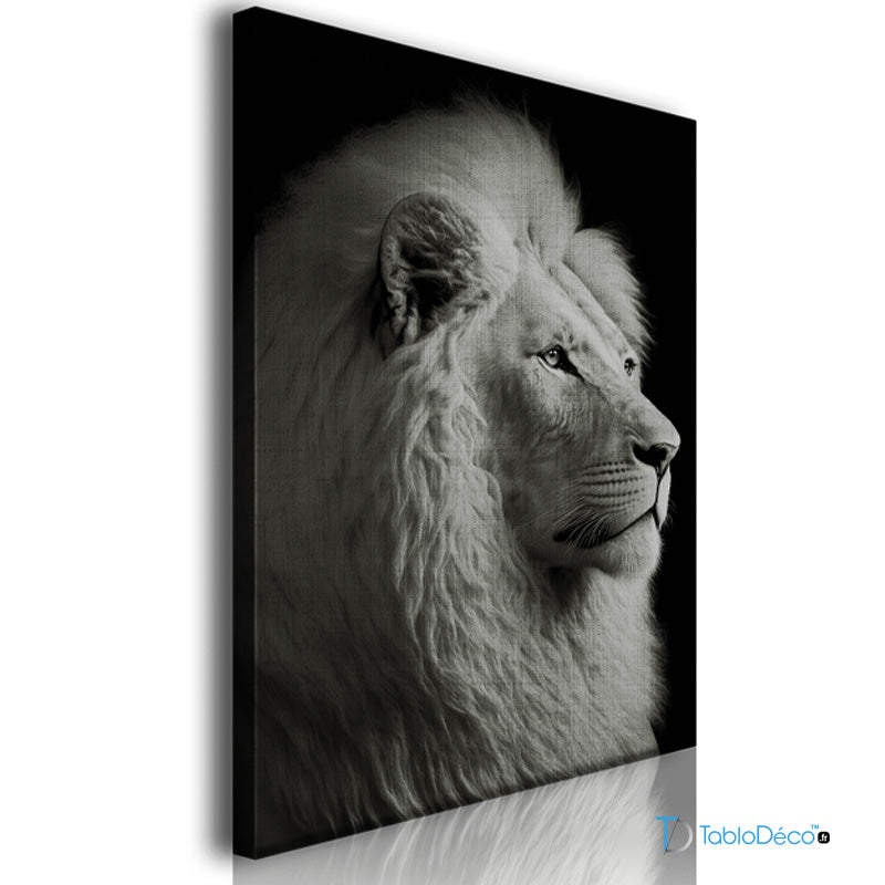 Acheter un Tableau d'un Lion Blanc - TabloDéco.fr