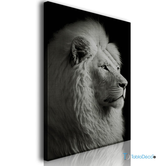 Acheter un Tableau d'un Lion Blanc - TabloDéco.fr