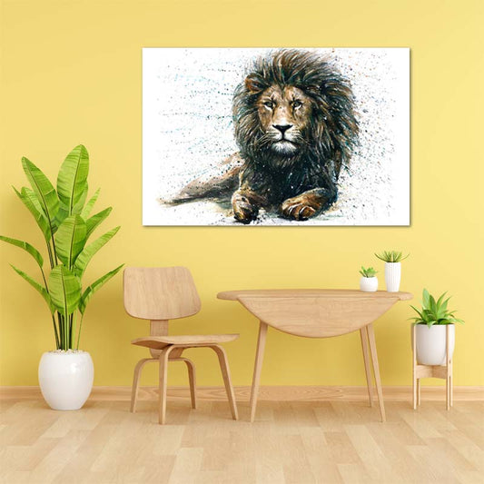Tableau Lion Couché - TabloDéco.fr
