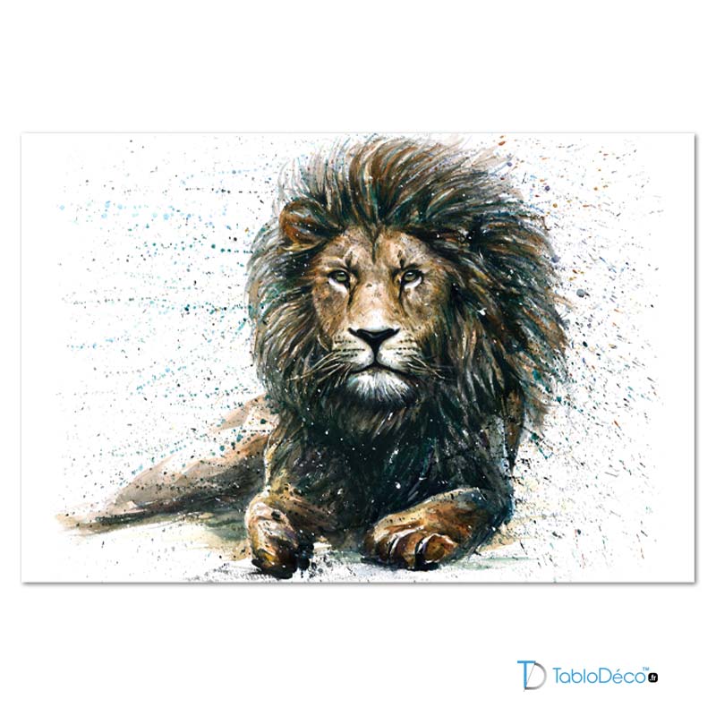 Acheter un Tableau d'un Lion Couché - TabloDéco.fr