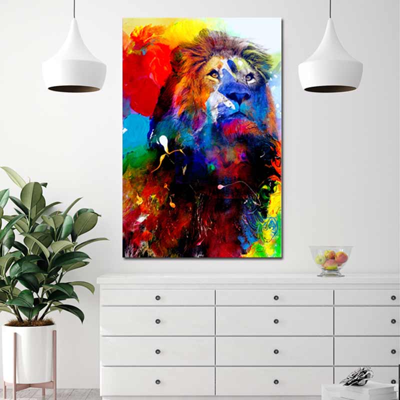  Tableau Lion de toutes les Couleurs
