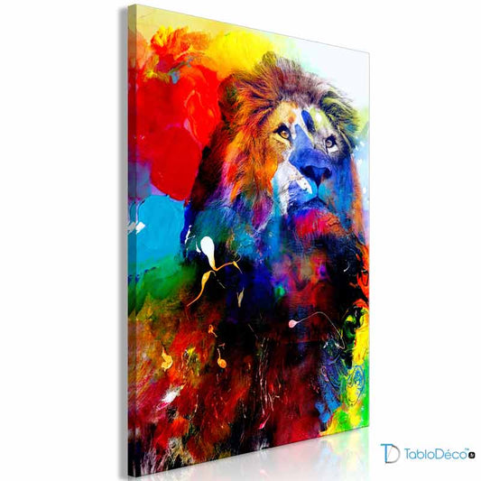 Acheter un Tableau Décoration Lion en Couleurs