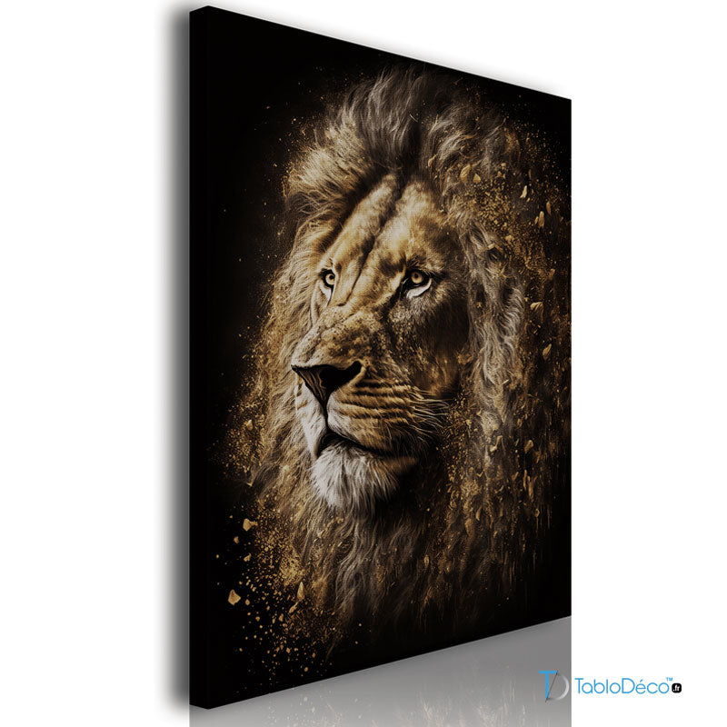 Acheter un Tableau d'un Lion Doré - TabloDéco.fr