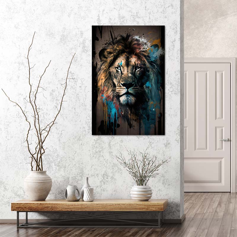 Tableau Lion Graffiti - TabloDéco.fr
