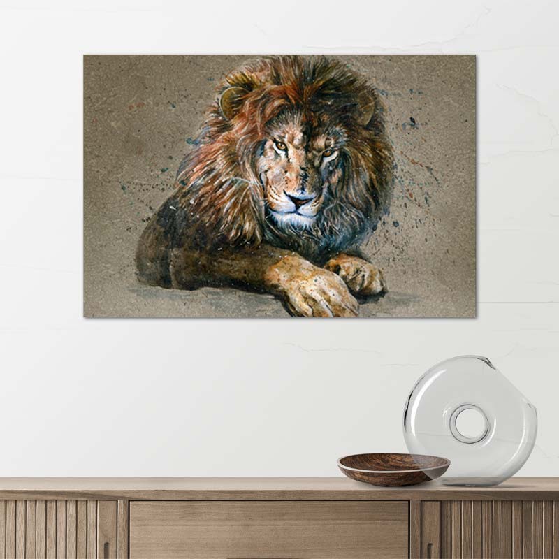 Tableau sur toile imprimée Lion Sauvage - TabloDéco.fr